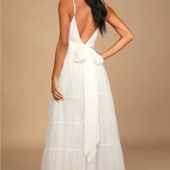 Lulu's White Tiered Maxi Dress - Picture 2 of 2